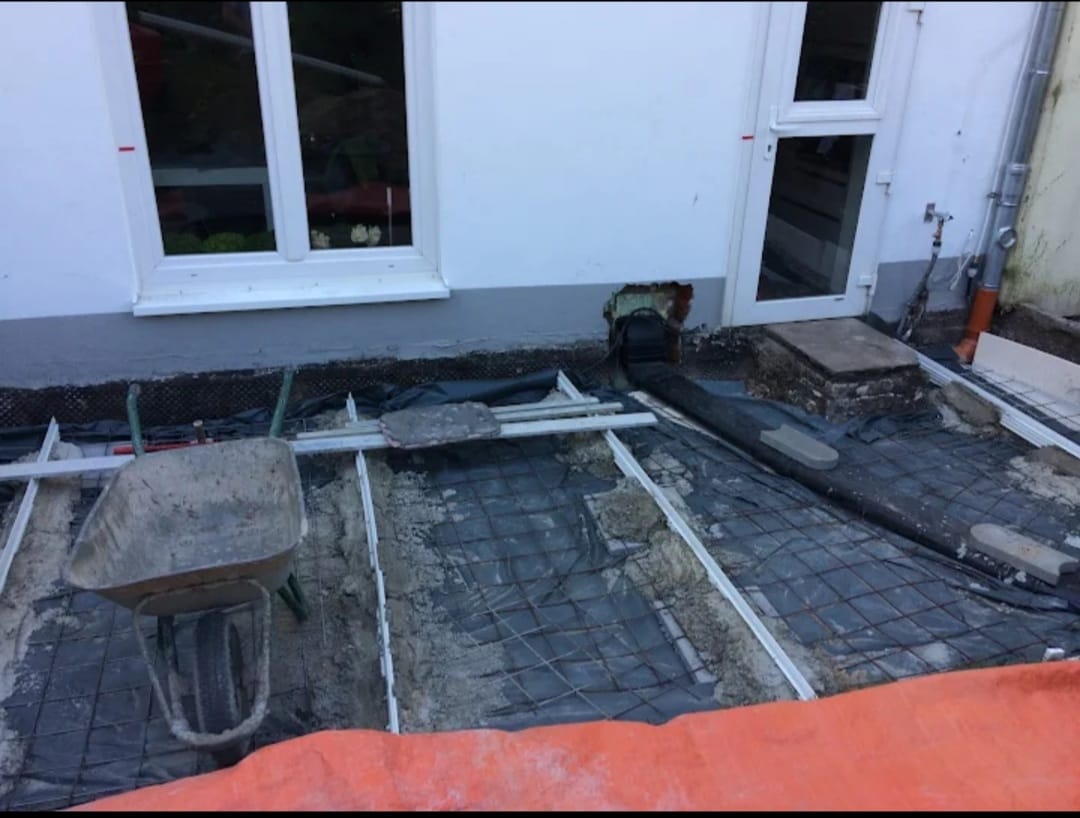 Kellersanierung und Abdichtung im Terrassenbereich