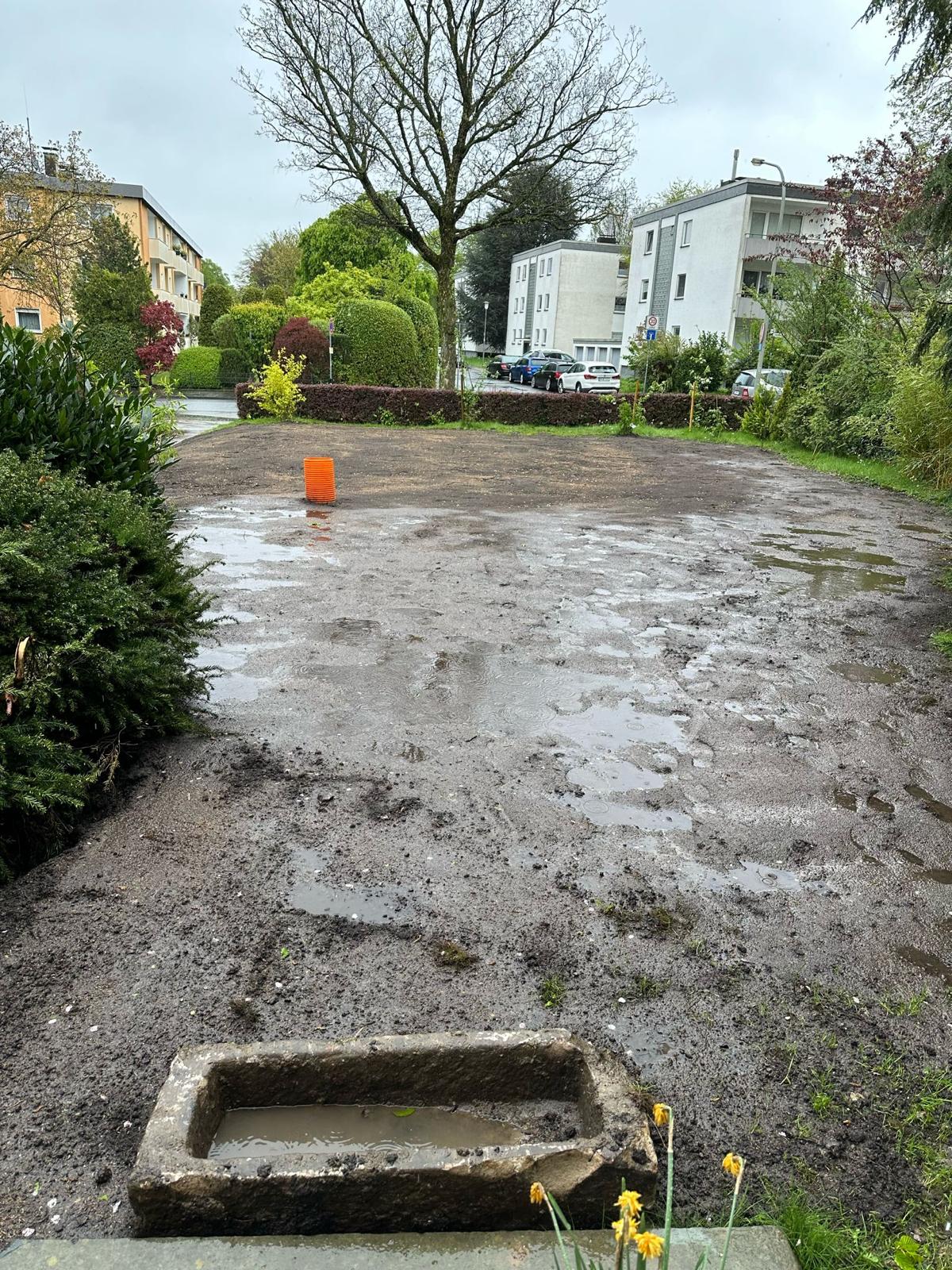 Vorbereitete Fläche für Garten- und Landschaftsbau